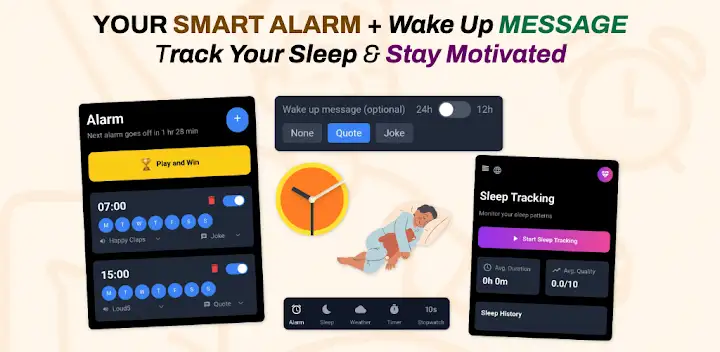 Alarm Clock - Timer & Reminder — Android app banner