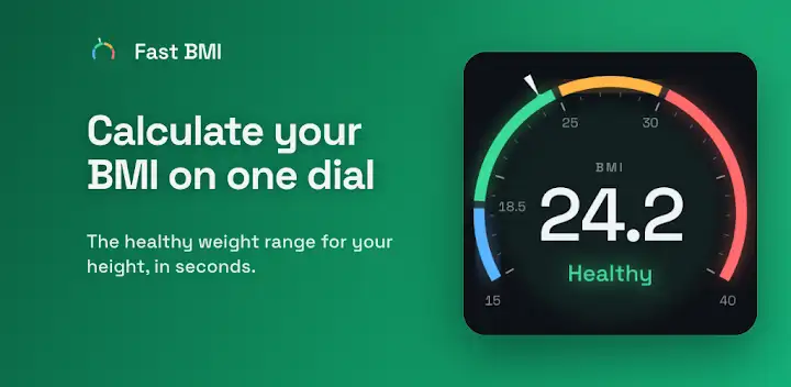 Fast BMI Calculator — Android app banner