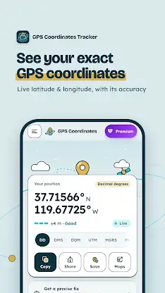 GPS Coordinates Tracker screenshot 1