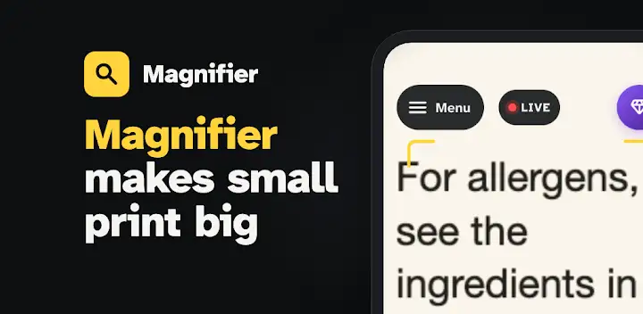 Magnifier Vision — Android app banner