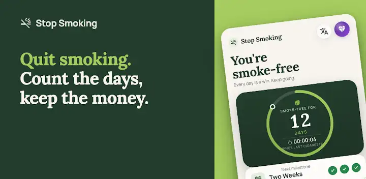 Stop Smoking - Quit Now — Android app banner