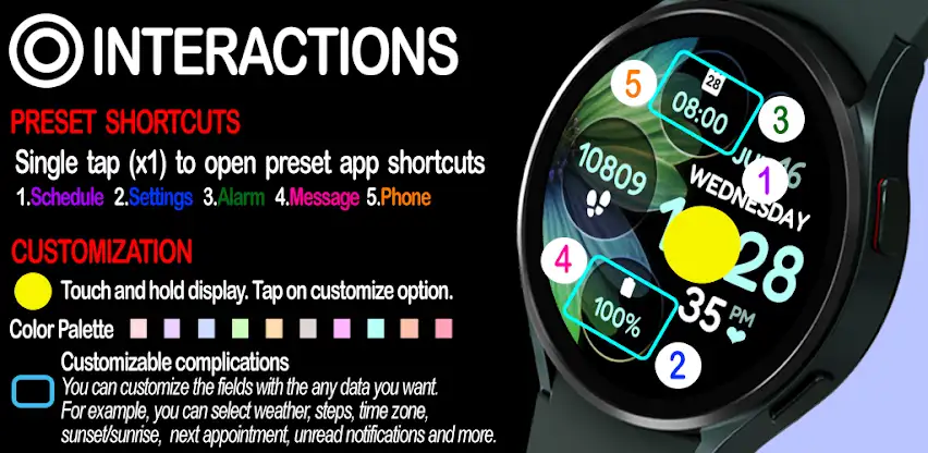 Daisy Bloom 2 Watch Face screenshot 3