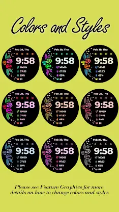 Flower Watchface screenshot 2