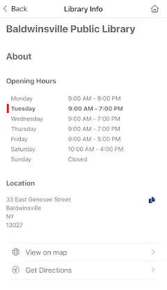 Baldwinsville Public Library screenshot 5