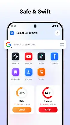 SecureNet Browser:Swift & Safe screenshot 3