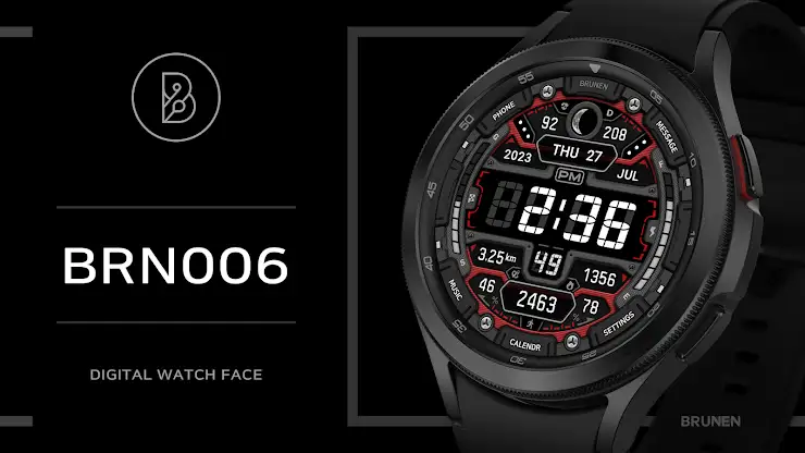 BRN006 Digital Watch Face screenshot 1