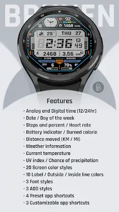 BRN010 Retro Digital Watchface screenshot 5