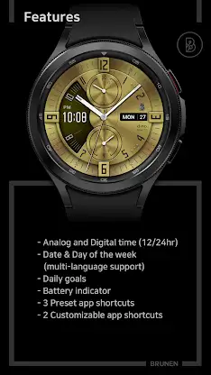 BRN122 Analog Watch Face screenshot 3