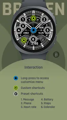 BRN191 CAMO Hybrid watch face screenshot 6