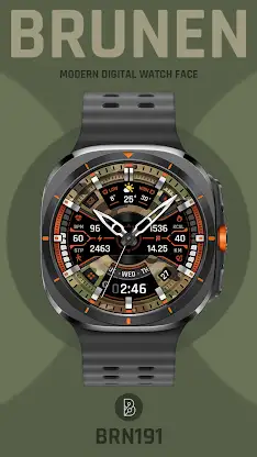 BRN191 CAMO Hybrid watch face screenshot 2