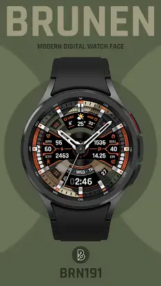 BRN191 CAMO Hybrid watch face screenshot 1