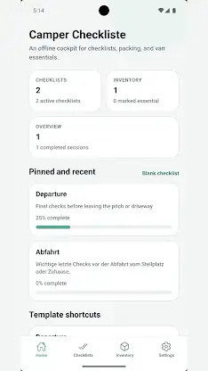 Camper Checkliste screenshot 2