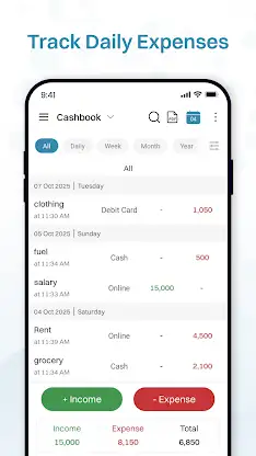 Cash Book : Expense Tracker screenshot 1