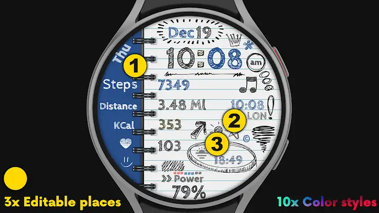 CC Sketch 03 Watch Face screenshot 2