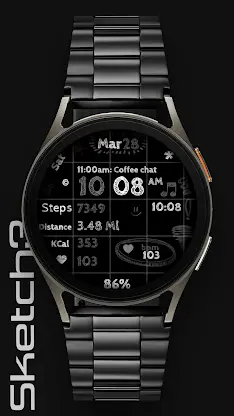 CC Sketch 04 Watch Face screenshot 2