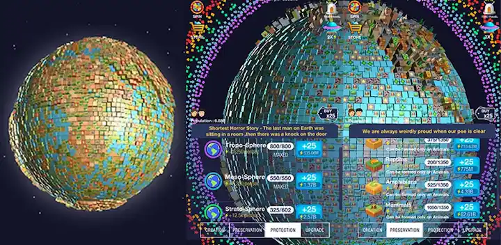 Idle World - Build The Planet — Android game banner