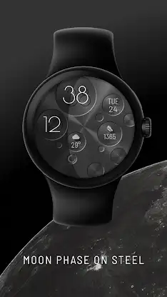 Theia - Steel Moon Watch Face screenshot 1