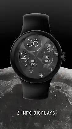 Theia - Steel Moon Watch Face screenshot 2