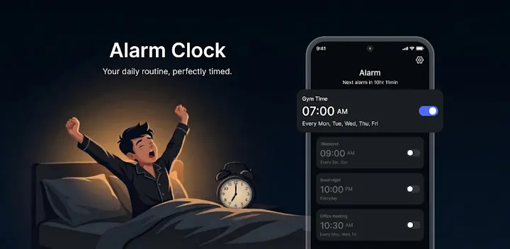 Alarm Clock — Android app banner