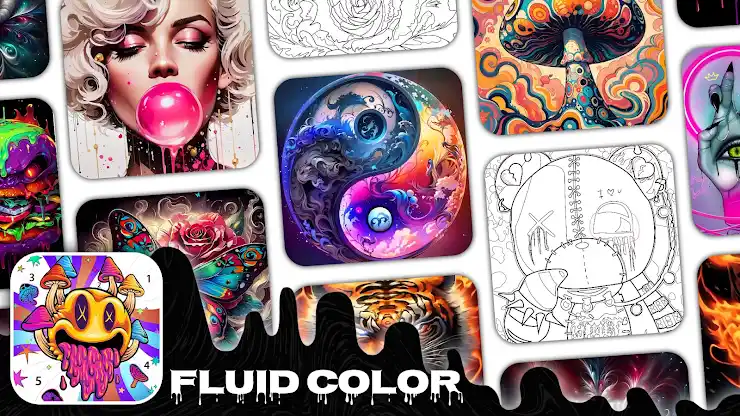 Fluid Art:Color By Number screenshot 6
