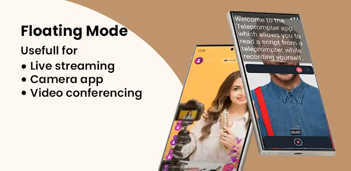 Teleprompter with Video Audio — Android app banner