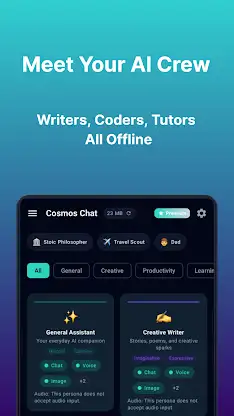 Cosmos Chat: AIDL & Gemma 4 screenshot 1