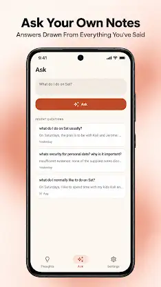 Nana: Record Thoughts Using AI screenshot 2