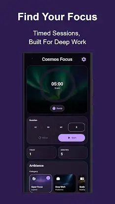 Cosmos Focus: Timer with ASMR screenshot 1