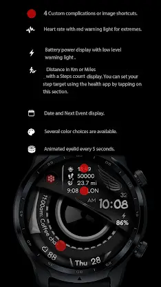 Digital Watch Face CUE100 screenshot 2