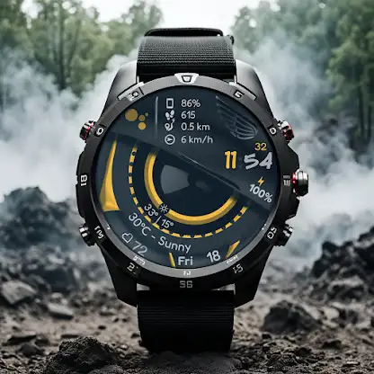 Digital Watch Face CUE100 screenshot 1