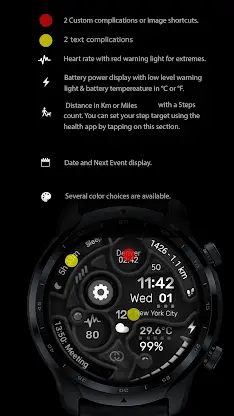 Digital Watch Face CUE114 screenshot 2
