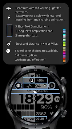 Digital Watch Face CUE122 screenshot 2