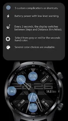 Hybrid Watch Face CUE135 screenshot 3