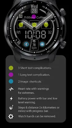Hybrid Watch Face CUE140 screenshot 2
