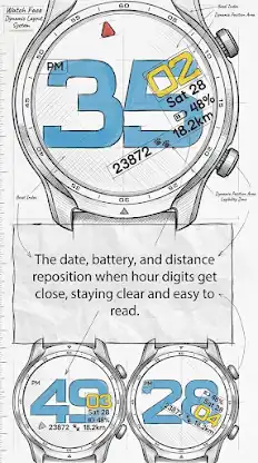 Digital Watch Face CUE174 screenshot 3