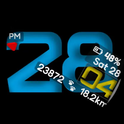 Digital Watch Face CUE174 screenshot 9