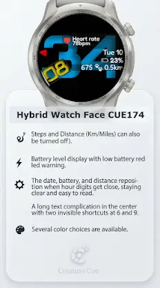 Digital Watch Face CUE174 screenshot 2