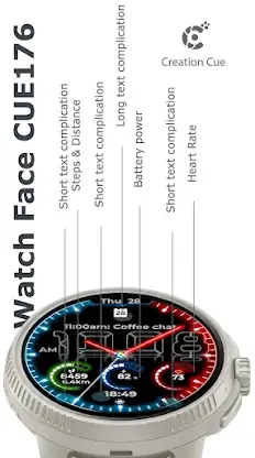 Hybrid Watch Face CUE176 screenshot 3