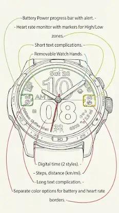 Watch Face CUE Indus Pro screenshot 2
