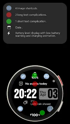 Digital Watch Face CRC068 screenshot 2