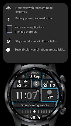 Digital Watch Face CRC071 screenshot 2