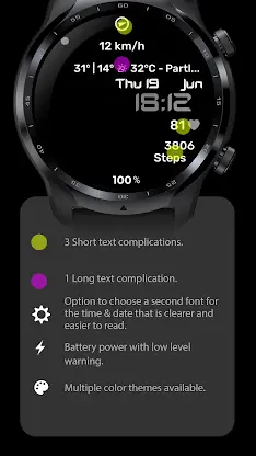 Digital Watch Face CRC080 screenshot 2