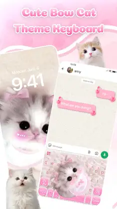 Cute Bow Cat Super Theme screenshot 1