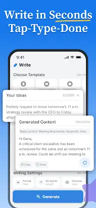 Daily AI Writer: Email, Letter screenshot 2