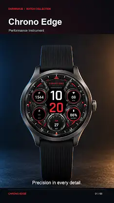 Chrono Edge: Sport Watch Face screenshot 1
