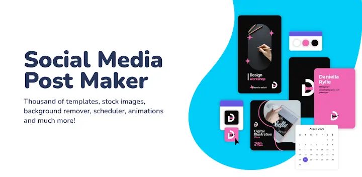Social Post Maker & Design — Android app banner