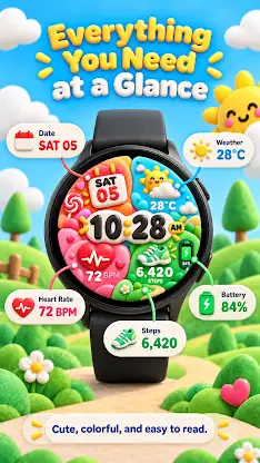Clayday: Cute 3D Watch Face screenshot 6