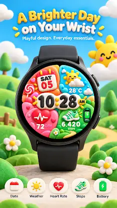 Clayday: Cute 3D Watch Face screenshot 1