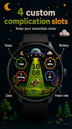 Moonapped: 3D UFO Watch Face screenshot 2