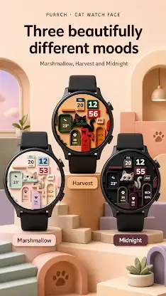 Purrch: Cute Cat Watch Face screenshot 2